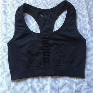 Black Sports Bra w/ detailing in the front
